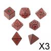3x7 PCS Antique Acrylic Polyhedral Dice DND RPG Role Playing Game Toys Red