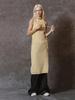 Minderly Boucle Knit Long Dress - Lemon