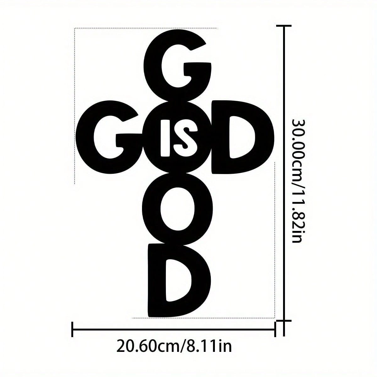 

God is Good Metal Wall Art Bohemian Sculpture Religious Home Decor разноцветный