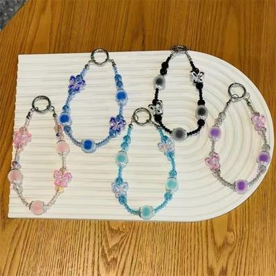 Butterfly Wrist Strap Crystal Bag Charm Versatile Phone Lanyard