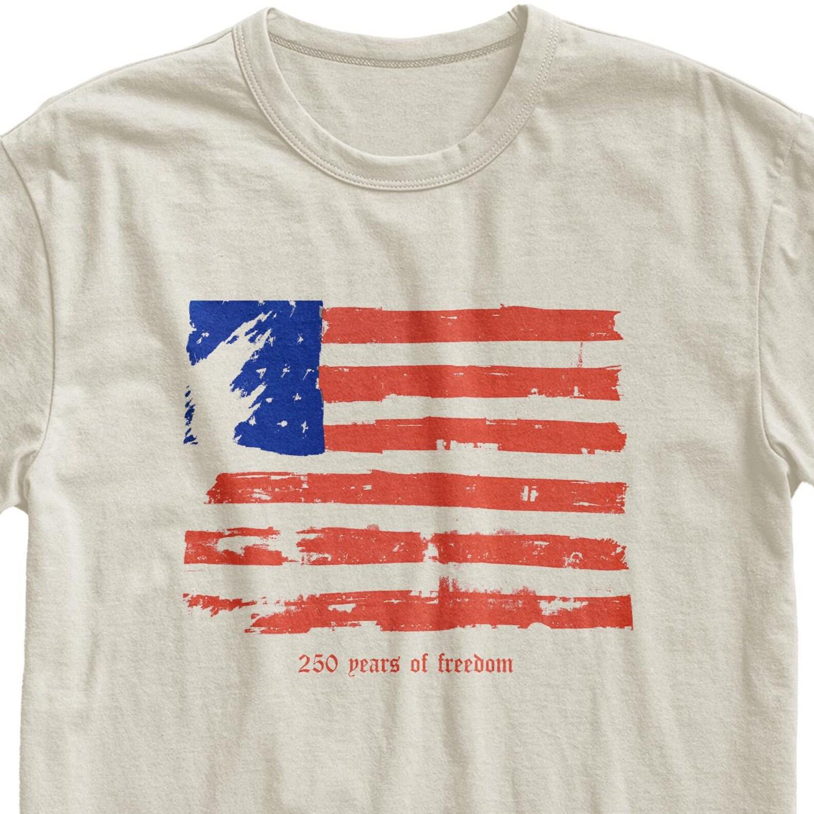 Retro Usa 250th Anniversary T-Shirt, Patriotic Semiquincentennial Tee S
