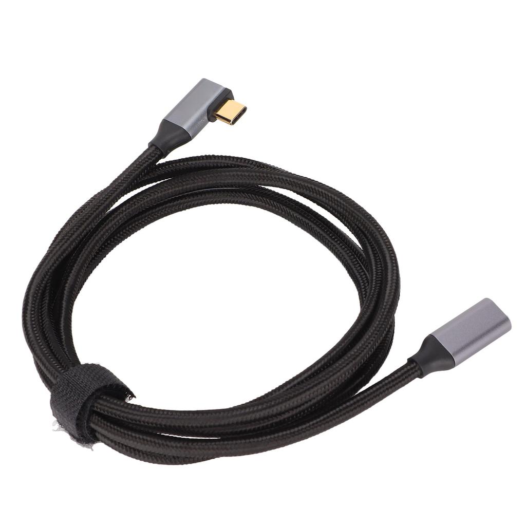Type C Extension Cord 4K Resolution 10Gbps Good Heat Dissipation Right Angle Type C Extension Cable for Tablets Phone