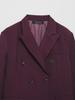 ZA Women's European & American Style Double-Breasted Suit Jacket with Wide-Leg Pants Set