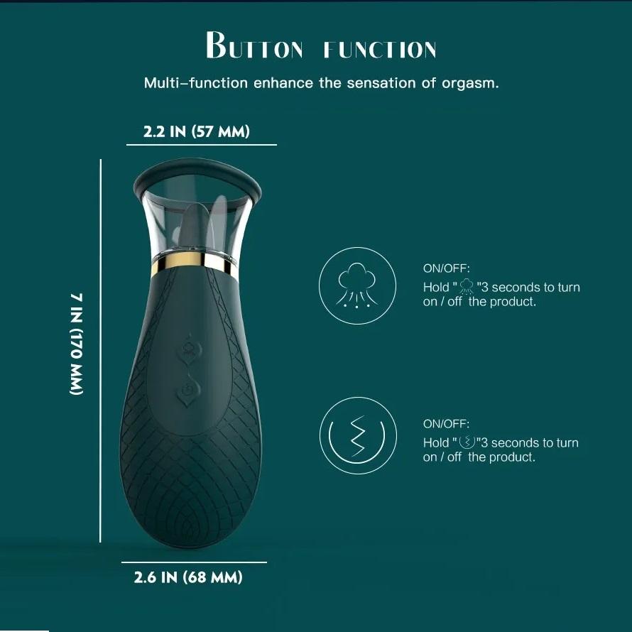 Rechargeable Rotating Licking Tongue Vibrator Nipple Clitoris Stimulation Sucker Toy Lady Licking Tongue Clitoral Woman Sex Toy