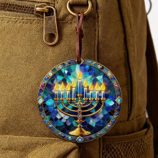 1/2/3Pcs Ceramic Ornament Engraved Colorful Comfortable Feel Decorative Stained Glass Hanging Pendant Garden Balcony Decor