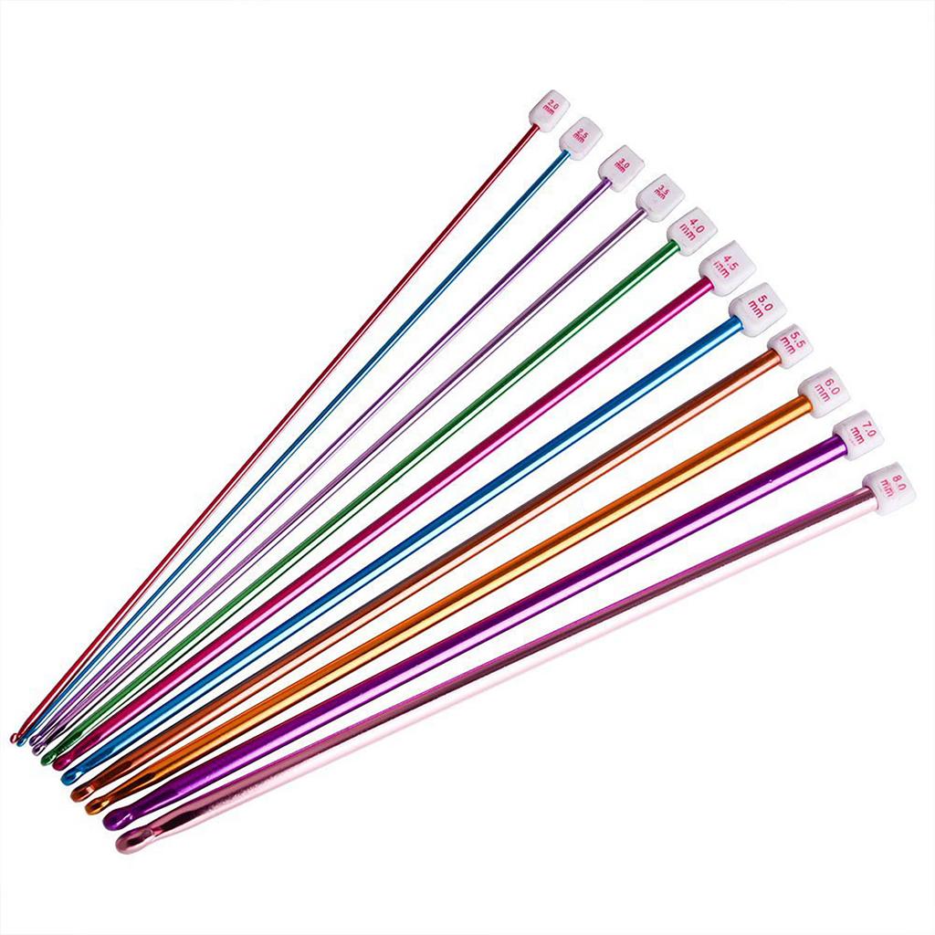 11pcs Multicolor Aluminum Crochet Hooks Easily Identify Crochet Hooks Stitch Markers Gift for Friends Family Members