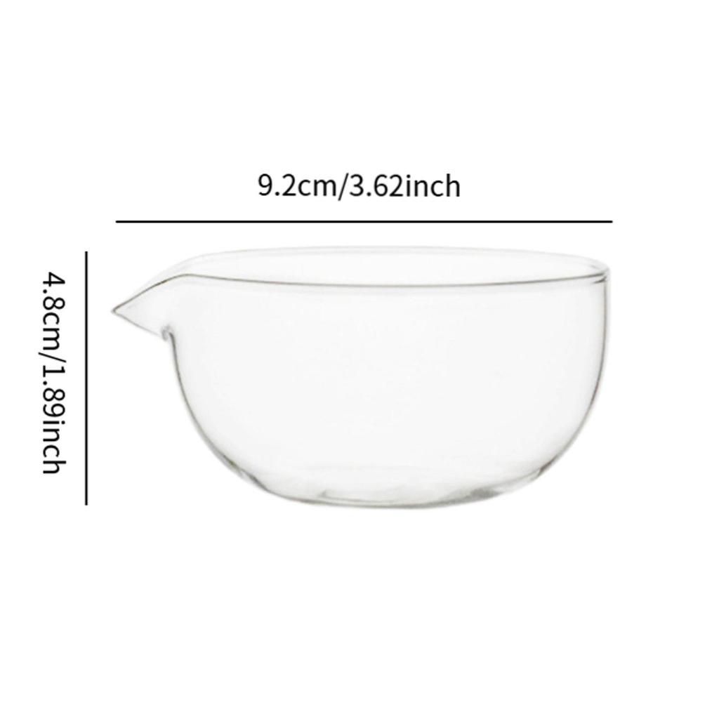 600ml Transparante Glazen Matcha Kom met Tuit Unieke Hittebestendige Krasbestendige Kom voor IJsthee Matcha Kom