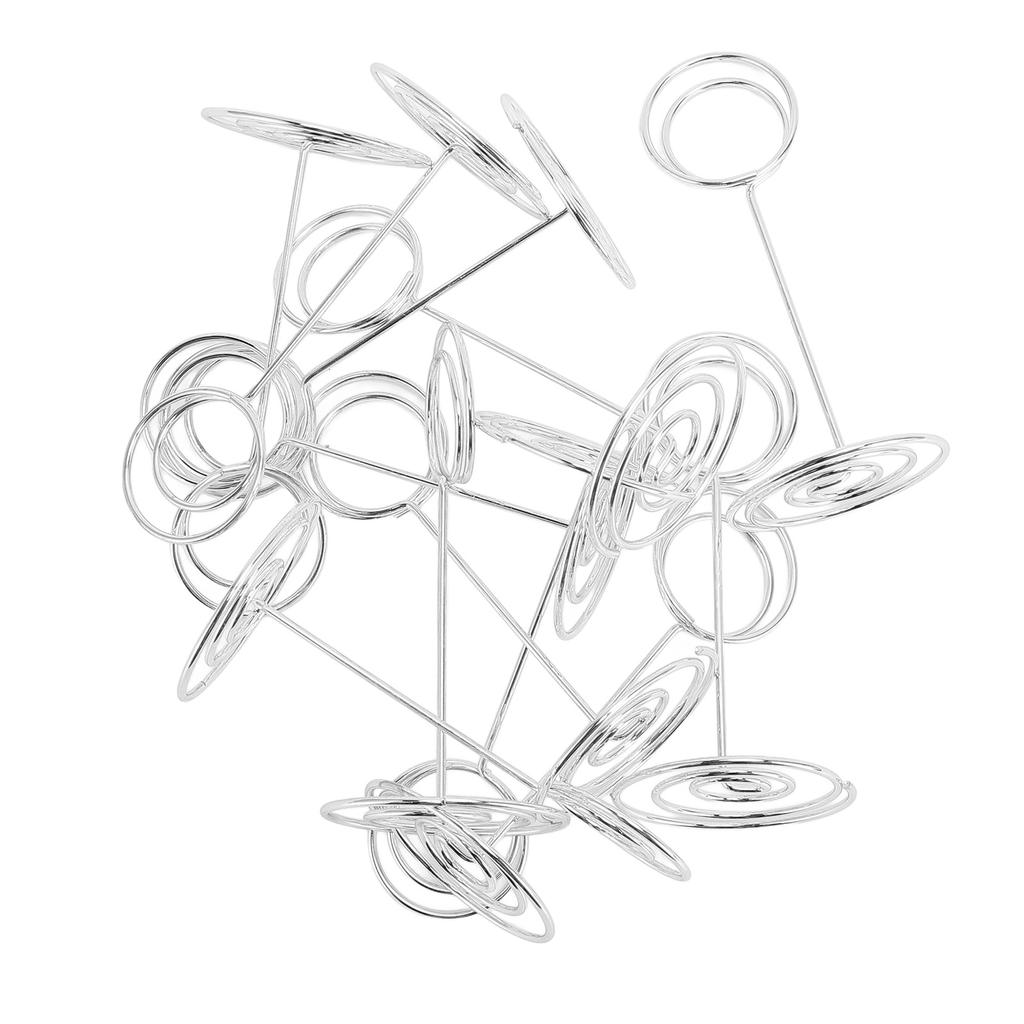 24PCS Table Number Holder 85mm Height Stainless Steel Multifunctional Wire Picture Holder