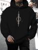 2026 Music Festival Summer New Arrival Unisex Casual Versatile Style Fashion Hoodie with  Abstract Geometric Pattern, Line and Circle Design, Letter G