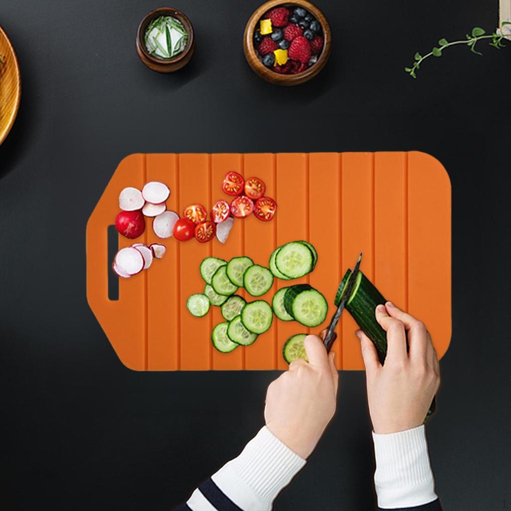 Foldable Cutting Board Chopping Gift Non Slip Flexible Silicone Portable for Meat Vegetables