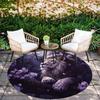 Lion Pattern Round rug,Carpet Rug for Living Room Bedroom  Playroom ,Non-slip Floor Mat,Holiday Gifts and Birthday Gifts.