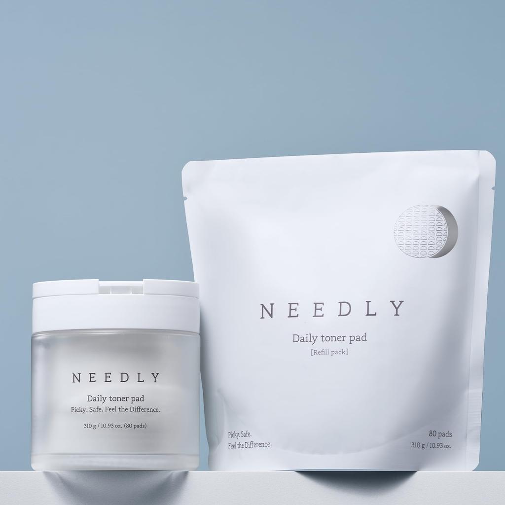 NEEDLY Moisturizing Daily Toner Pads Korean Cosmetics Refill (Hyaluronic Acid) - - 80-Pack