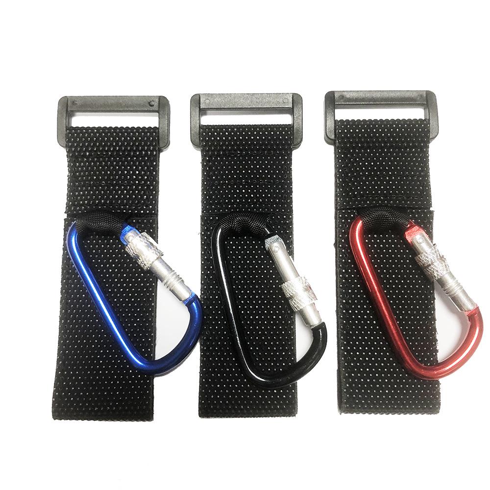 Универсальный крючок на руль на липучке для электромотоциклов - Установка без сверления Red with Lock