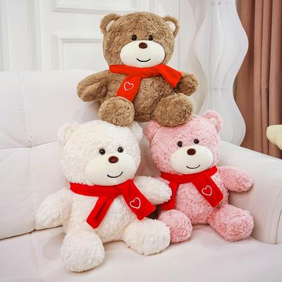 Cute Teddy Bears Stuffed Plush Toys Bear Animal Plushies Dolls Soft Bear Valentine's Day Gifts Kids Birthday Home Decor Party