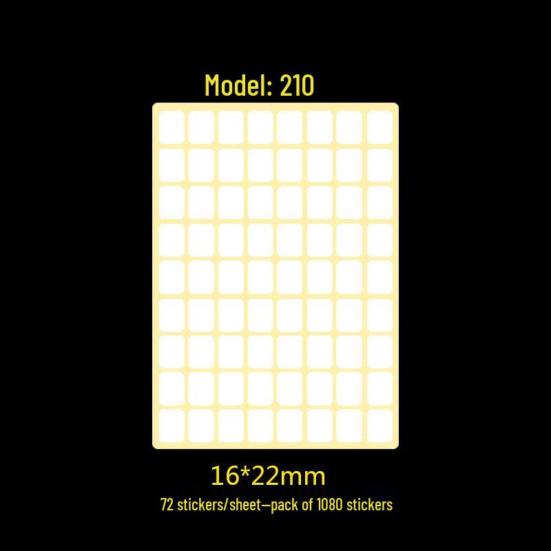 A5 Self-Adhesive Blank Label Stickers for Printing and Handwriting - White Name and Number Stickers