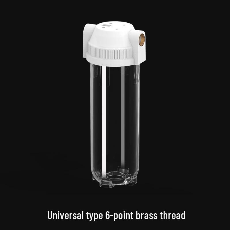 10-inch Transparent Explosion-Proof Water Purifier Filter Housing with PP Cotton Filter, Available in 2/3/4 Inch Ports.