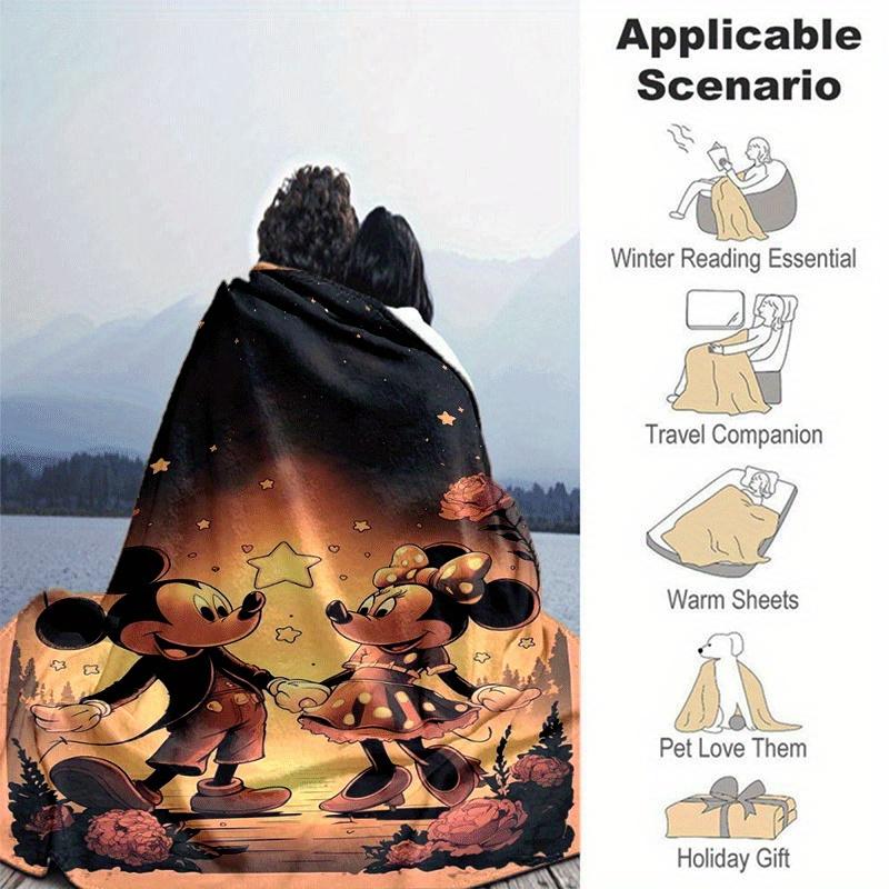 1pc Mickey Printing Blanket - Soft, All-Season Throw for Living Room, Bedroom,Personalized Gift with Adorable Cartoon Design