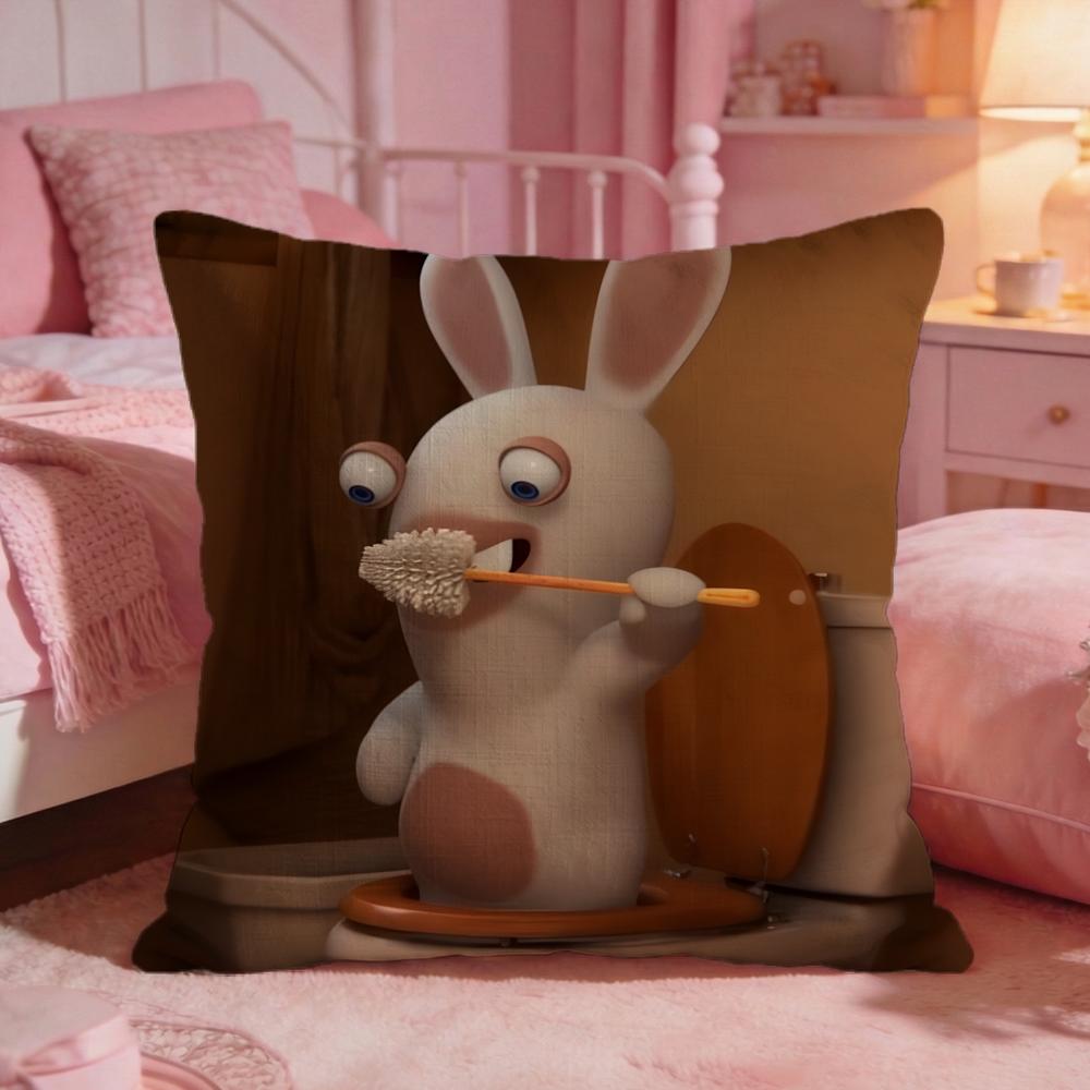 Rabbids IInvasions Anime Cushion Cover Premium Comfort Reversible Pillow Cove Two In One Design For Any Room  Car Interior