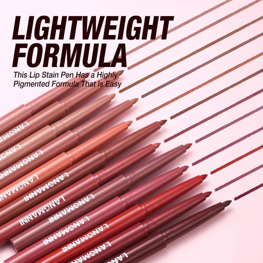 12 Color Matte Lip Liner Pencil Lipstick Long-Lasting Waterproof Lip Liner for Makeup