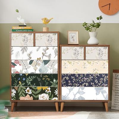 PVC Waterproof Self Adhesive Wallpaper For Wardrobe Cupboard Door Decor Vinyl Refurbishment Decals Cabinet Furniture Stickers