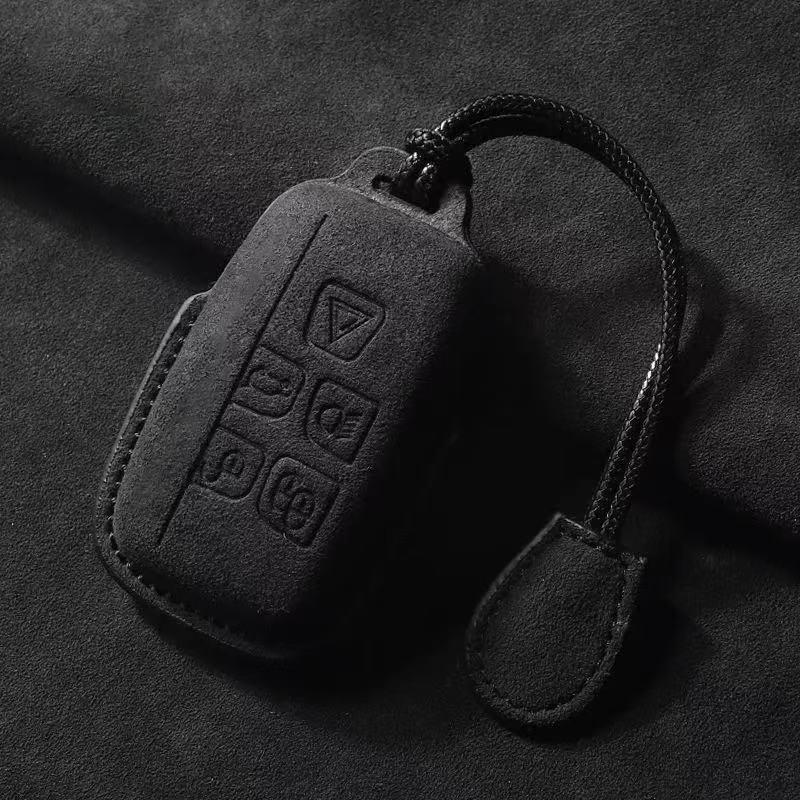 

Car Key Case For Land Rover Range Rover Sport Evoque Freelander Keyless Suede Leather Cover Shell Keychain Car Accessories