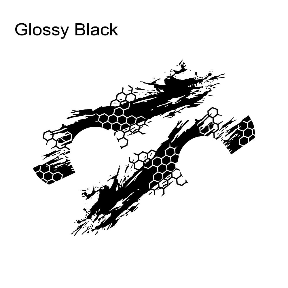 

2 шт. Боковые наклейки на двери автомобиля Ливрея автомобиля Графика с сотовыми полосами Стайлинг Винил Декоративные наклейки на весь кузов Аксессуары для тюнинга автомобиля Glossy Black