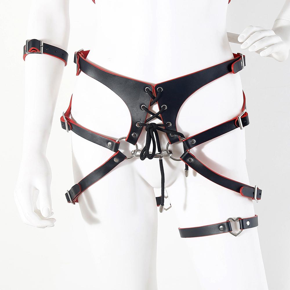 XXOO Erotic Sexy Lingeri Teacher Leather Strap Belt Bandage Outfits Hollow Sexy Lingerie Clothes Temperament Set Erotic Costumes