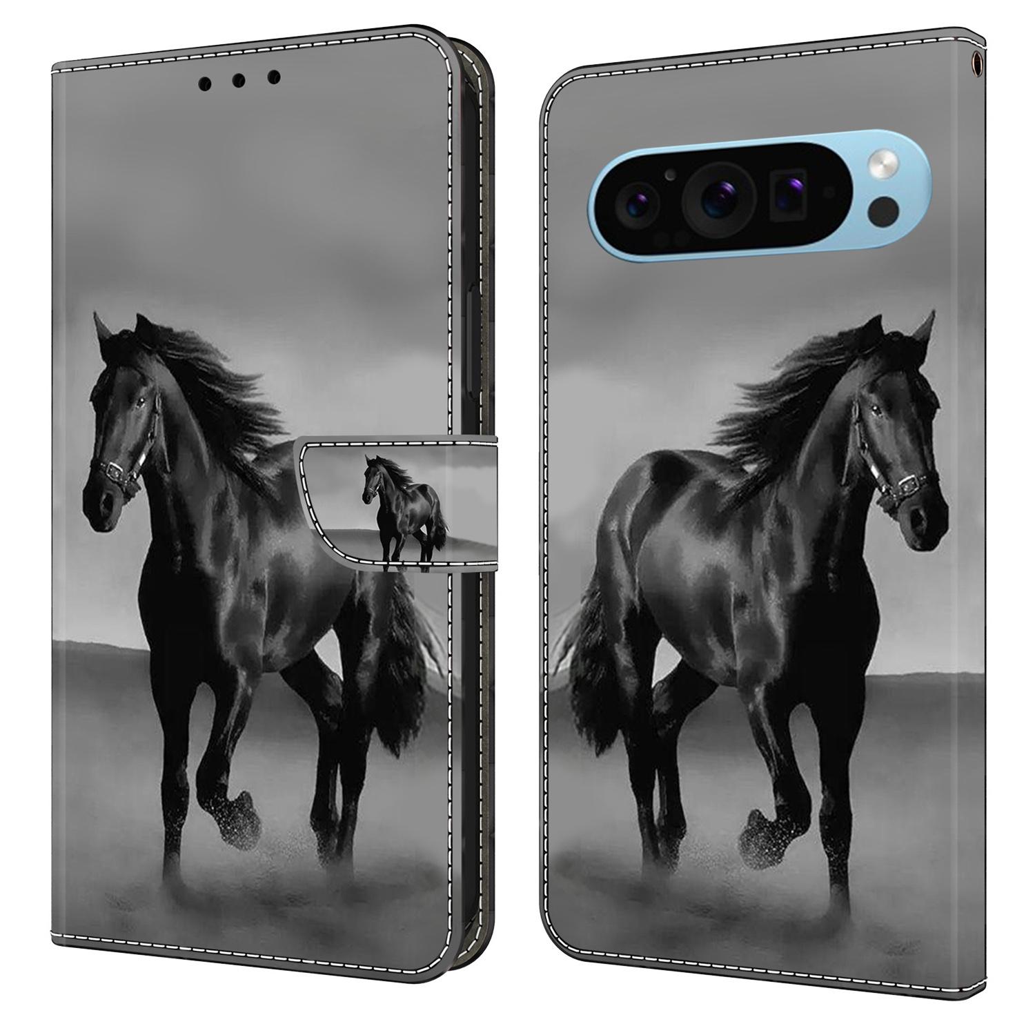 

Чехол для Google Pixel 9 Pro XL из ПУ кожи с 3D-узором, книжка-кошелек, чехол для телефона N