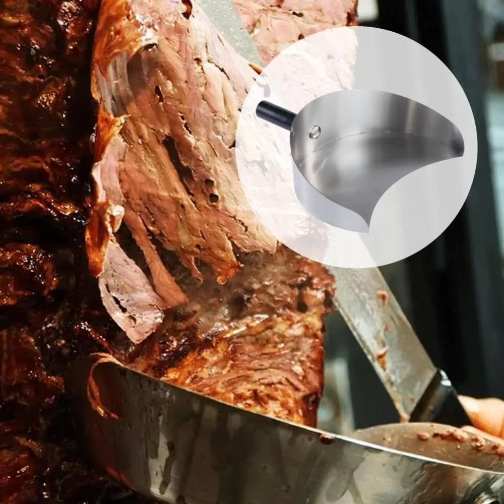 Pala Kebab Doner Forma a Mezzaluna Acciaio Inossidabile Teglia Raccogli Gocce Cattura Carne Ristorante