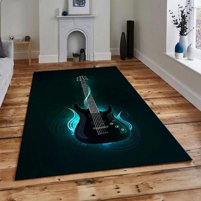 Guitar Fend 3D Modern Area Rug Carpet For Living Room Bedroom Floor Mat Large Area Rug