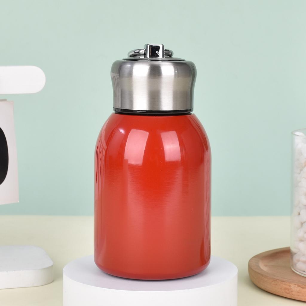 Trendy Steel Small Fat Cube Cup Will Carry Ring Pocket Cup Double Vacuum Steel Thermos Cup Durable Durable Useful