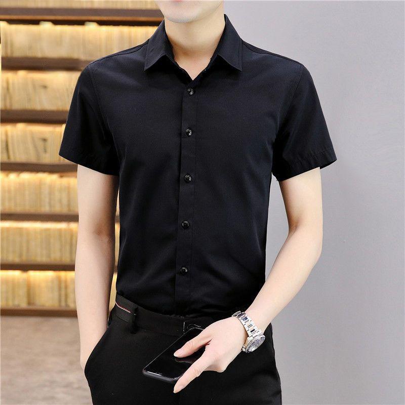 Summer Short Sleeve Men's Shirt Versatile Casual Business Short Sleeve Top