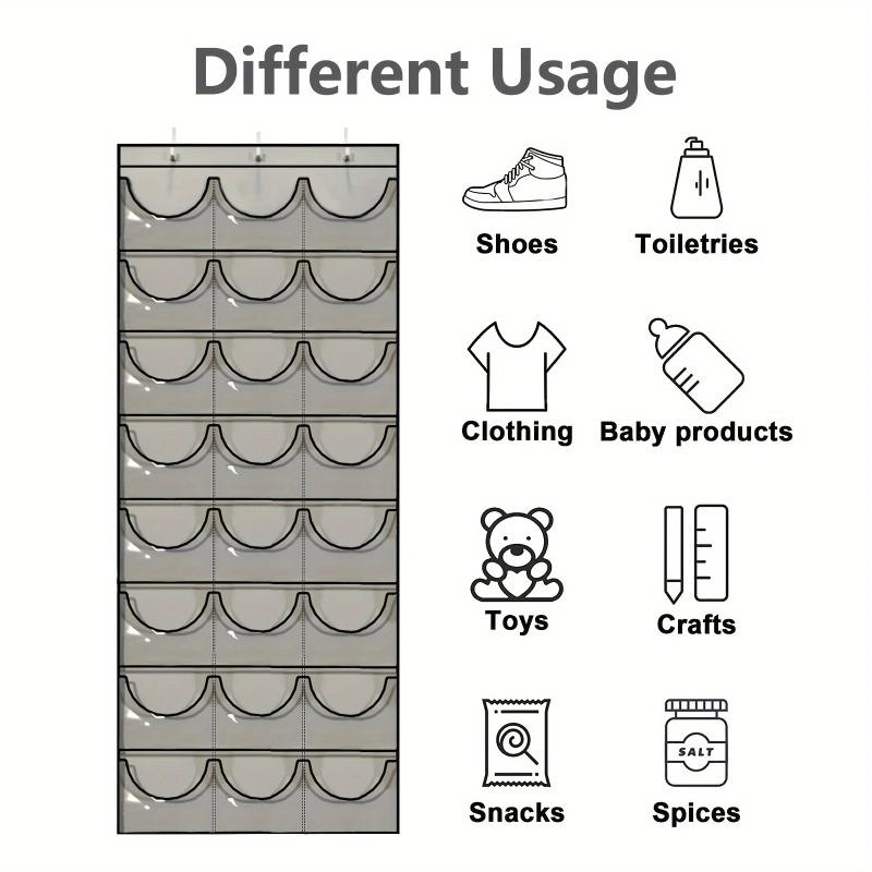 Premium 24-Pocket Over-the-Door Baseball Cap Organizer - Dustproof Space-Saving Hat Storage & Display Rack