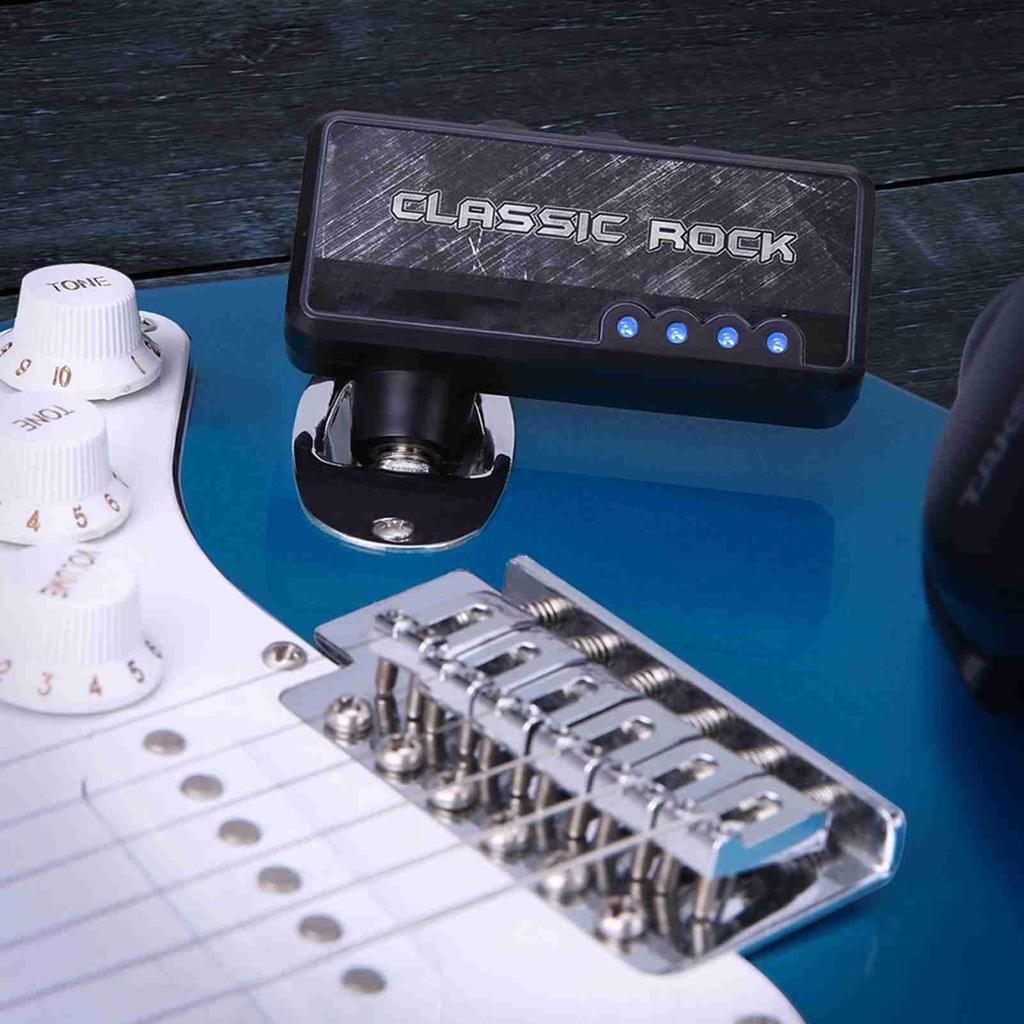 Electric Guitar Headphone Amplifier Amp 3.5mm Headphone Jack Aux In with Heavy Rock Distortion Effect Built in