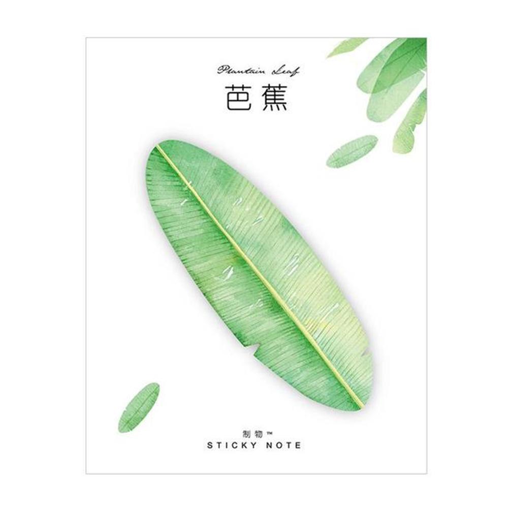 Plant Leaf Self-Adhesive Supplies Notes School Office Memo Pad Sticky Note Bookmark Notebook