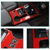 Red Central Gear Shift Panel Trim Decor Cover Bezels for 4Runner 10+ Accessories