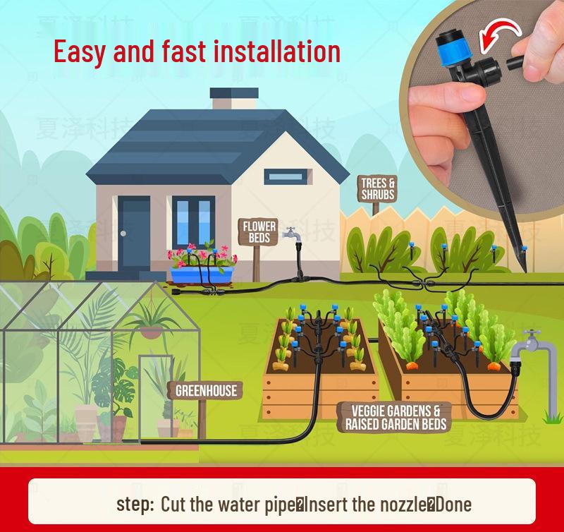 Adjustable Atomizing Nozzle Set for Irrigation, Cooling, and Humidification