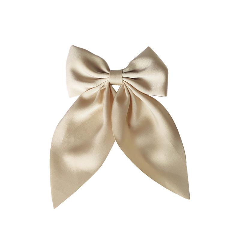 1pc Satin Large Bow Hair Clip, Securely Fastened Without Slipping, Suitable for Daily Commuting, Dating, and Photography
