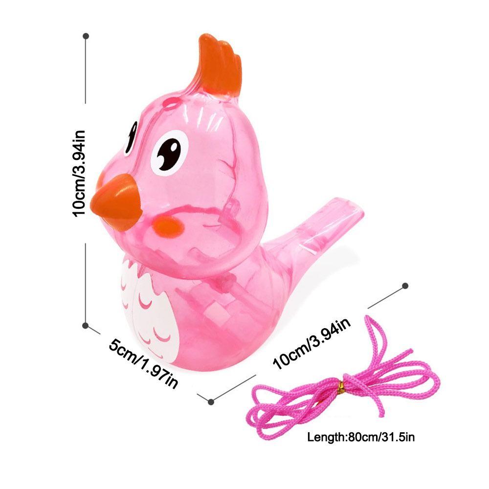 New with Lanyard Water Bird Whistle Add Water Multicolor Warble Whistle Bathtime Musical Toy Musical Instrument