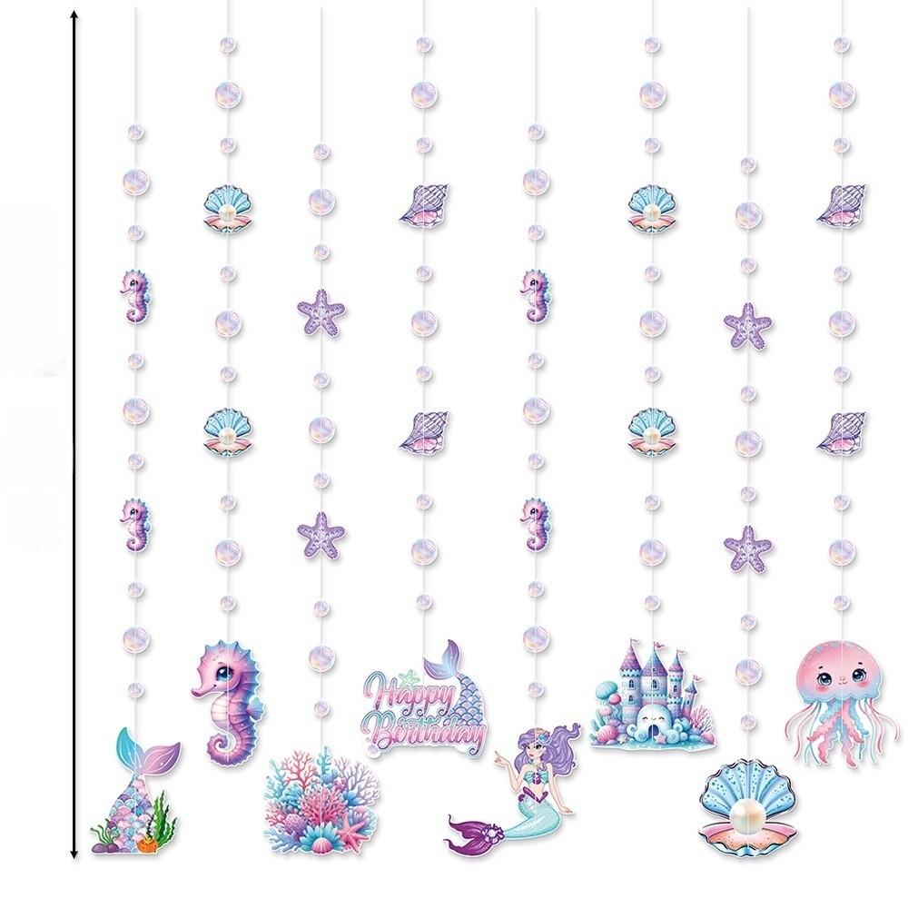 Mermaid Birthday Theme Decorations Hanging Pendant For Kids Celebration Party