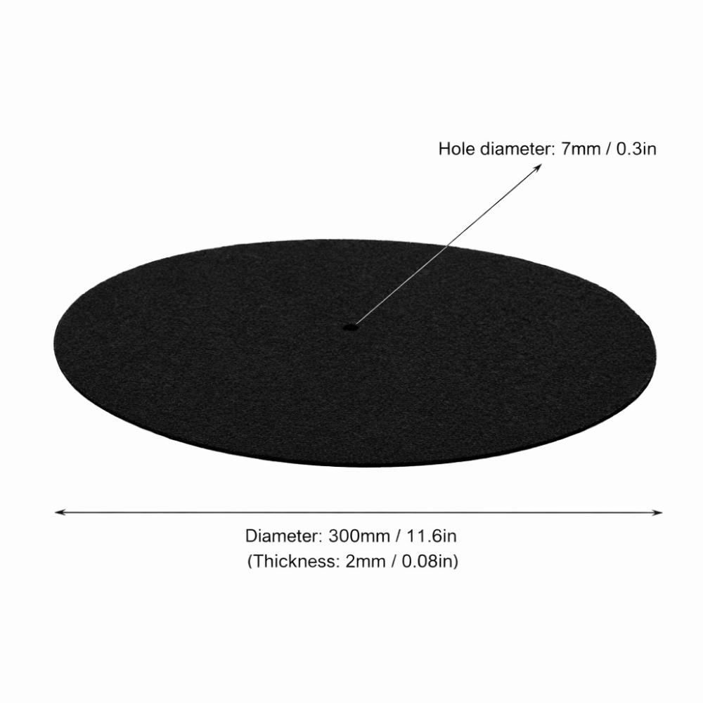 2pcs Round Turntable Platter Mat 3mm Thick Vinyl Record Player Mat  Vinyl Record Player