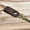 Genuine Leather Card Purse Men Women ID Credit Zipper Mini Coin Purse Wallet With iron Key Chains Men's Small Wallet For Tickets