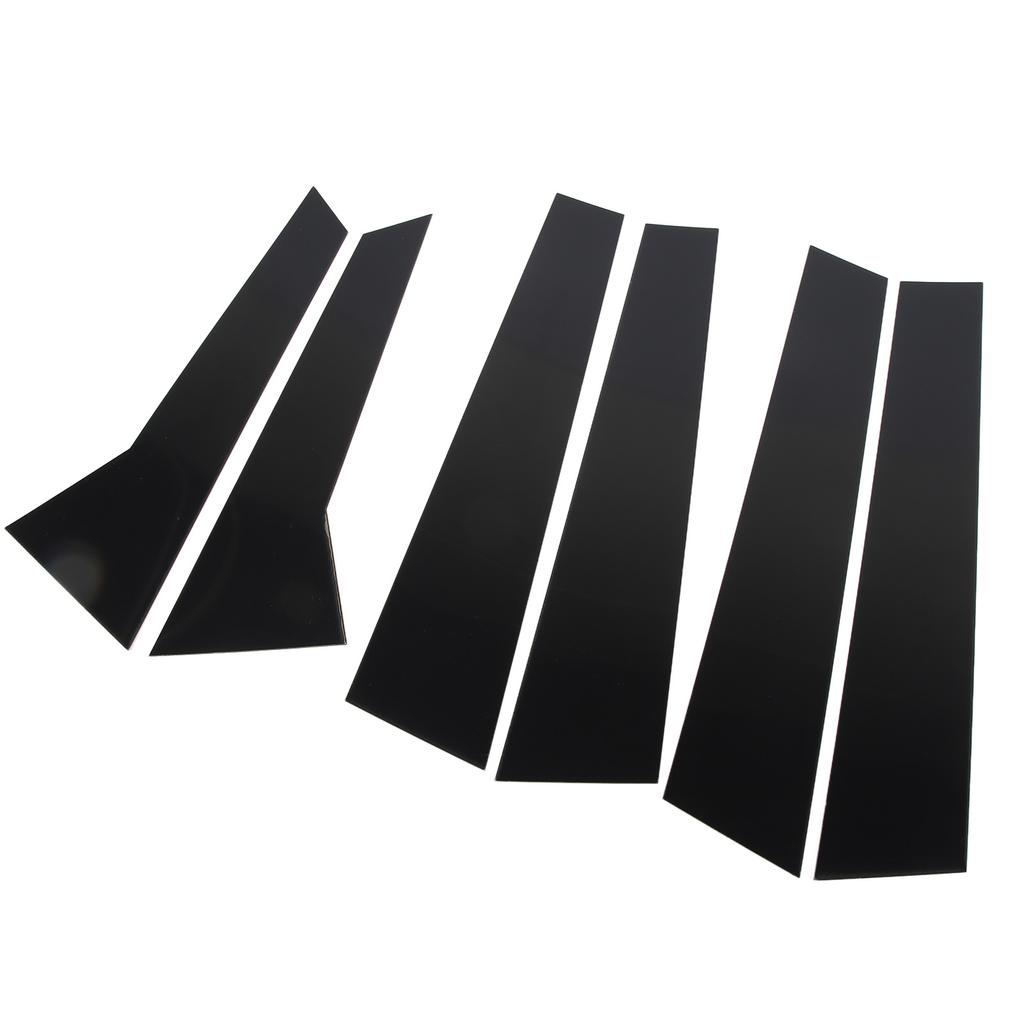 6Pcs B Pillar Posts Trim Glossy Black Exterior Window Decal for Macan 95B 2014 To 2023