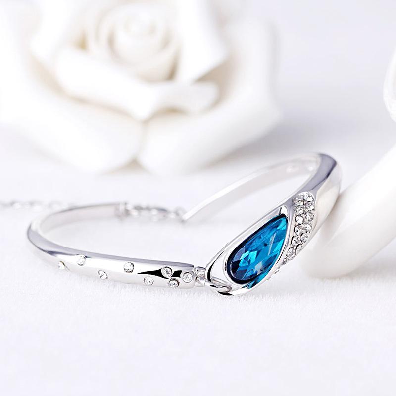 Glass Shoes Bracelet Crystal Silver Plated Bracelet Bracelet Korean Style Popular Ornament