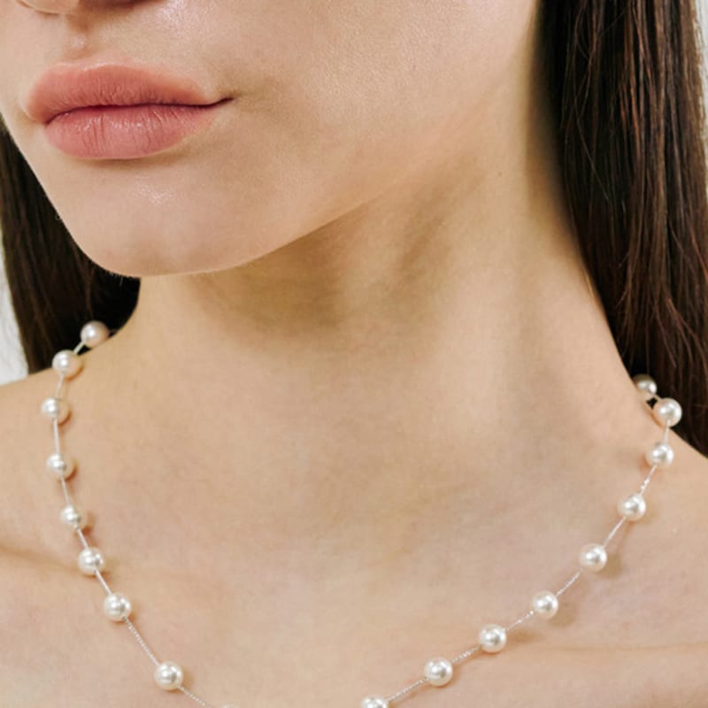 

JYDDM 925 Point Pearl Necklace ROSE GOLD