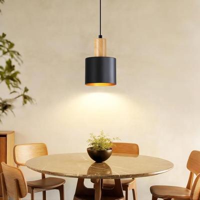 NETTLIFE Vintage Pendant Light 1 Bulb E27 Ø 12 Cm Adjustable Height 173;5 Cm for Bedroom