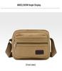Men's Retro Fashion Canvas Crossbody Bag - Breathable, Solid Color Design