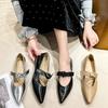 Fashion 2025 New French Style Mary Jane Shoes Spring Women's Soft Bottom Casual Versatile Butterfly Bow Shallow Mouth Strap Single Shoes