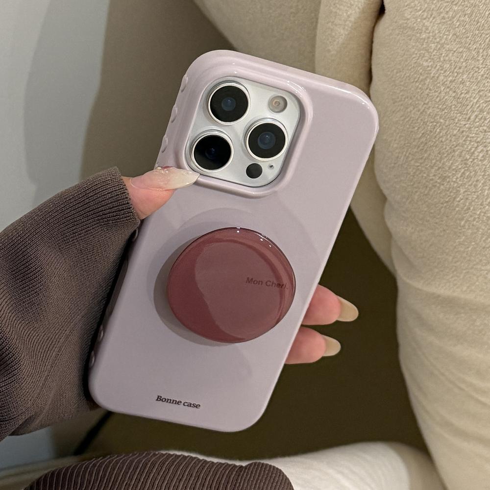 Amethyst Bracket Apple 16 Mobile Phone Case Iphone17promax Suitable for 12 Retro Simple 15 All-inclusive High-quality Mobile Phone Case