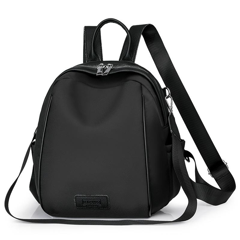 Рюкзак из холста Оксфордского нейлона для женщин, Новый модный, Повседневный, Для поездок на работу, Для прогулок, Модный, Легкий, Маленький рюкзак чёрный